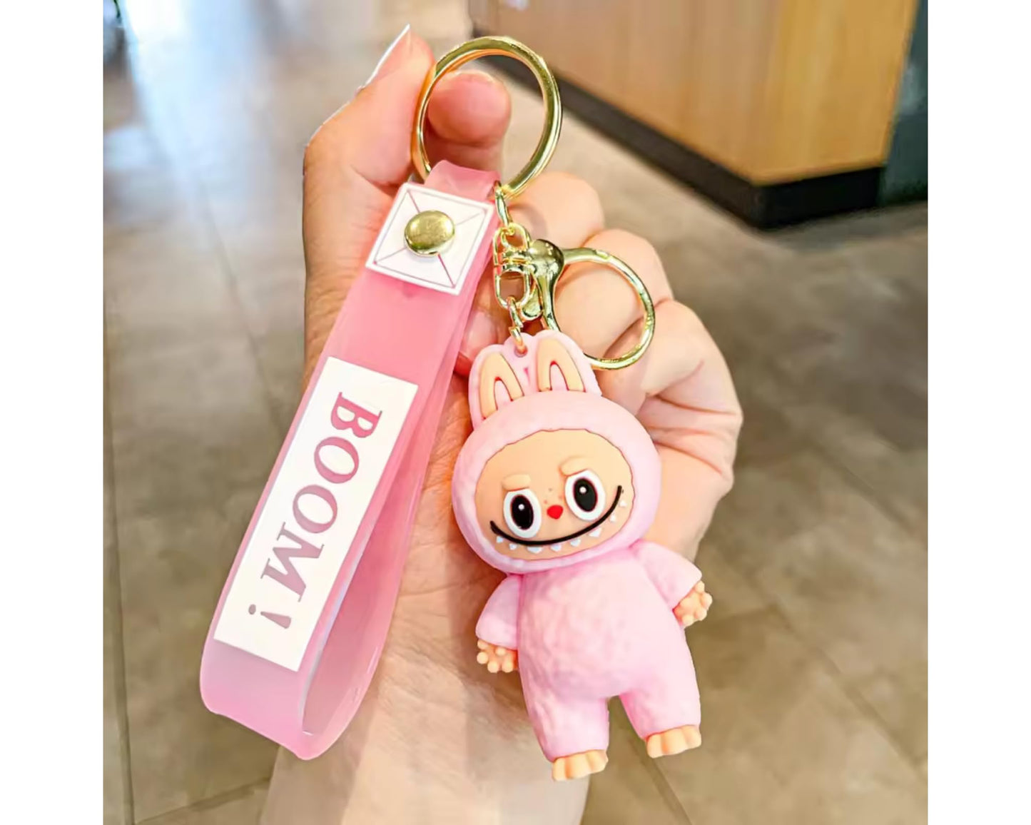 2Pcs Cute La bubu Keychains – Cool Pendant Accessories, Kawaii Key Ring for Purse, Backpack, Car Charms for Women & Kids