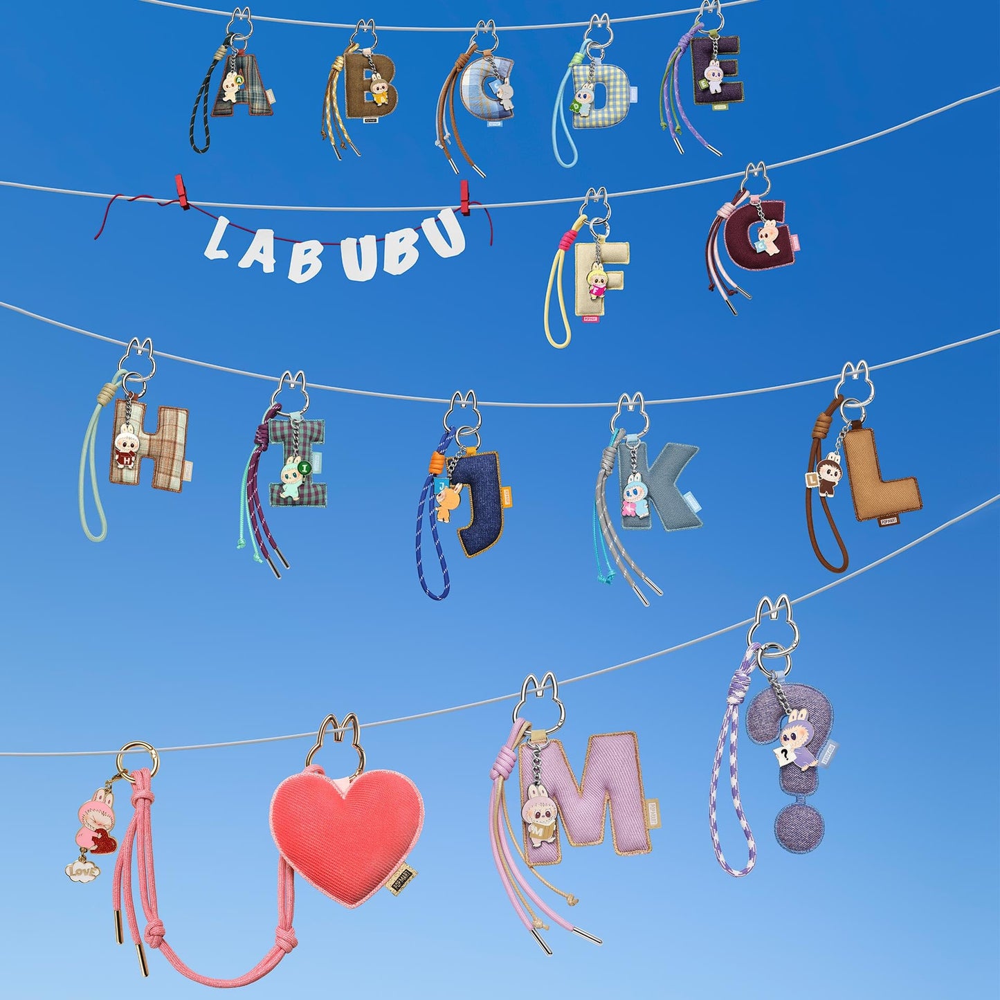 POP MART THE MONSTERS Pin for Love Series- Letter Pendant Blind Box (A-M)