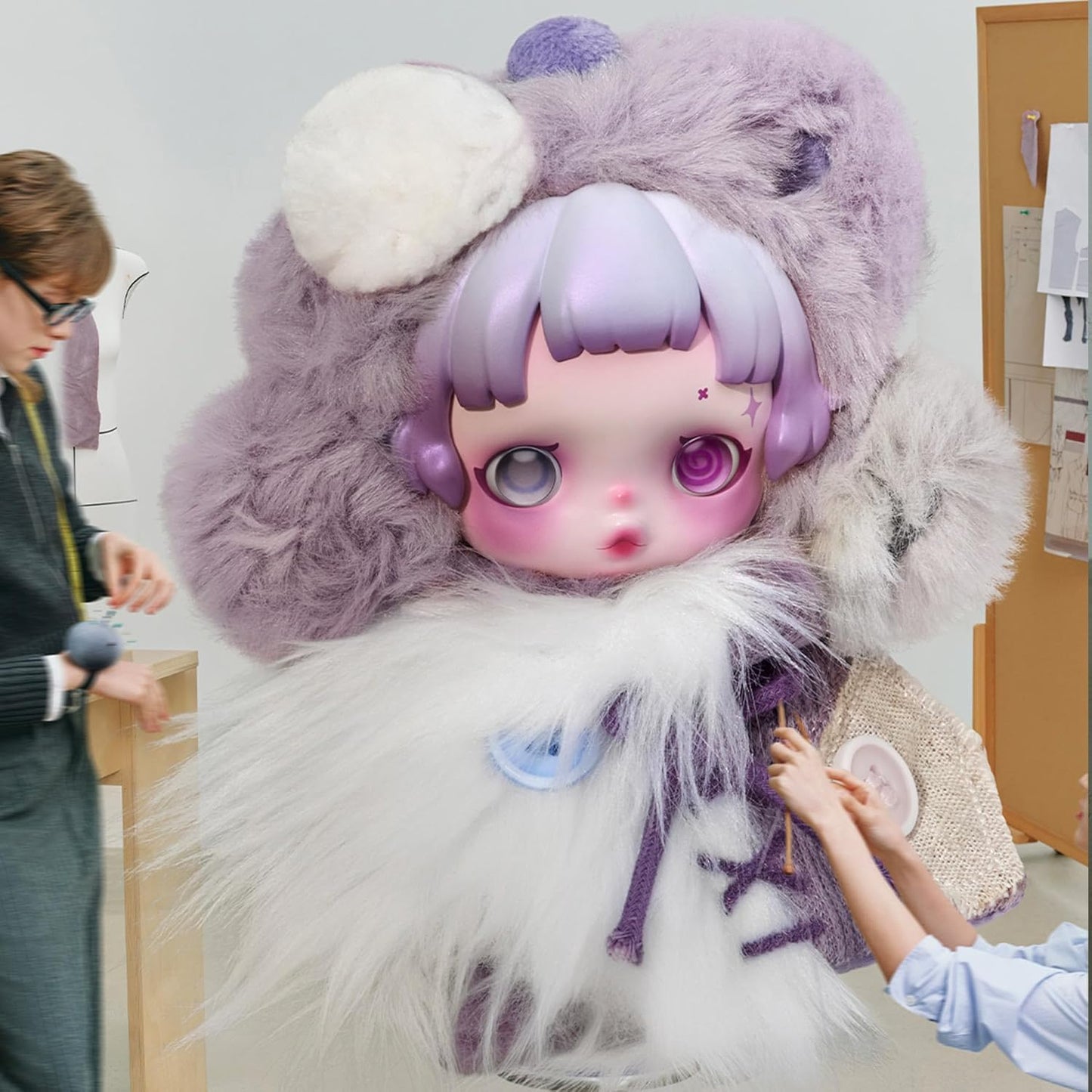 POP MART SKULLPANDA You Found Me! Series Plush Doll Pendant Blind Box Figures, Collectible Toys, Holiday Birthday Gifts for Girlfriend Daughter Girls and Boys, Single Box