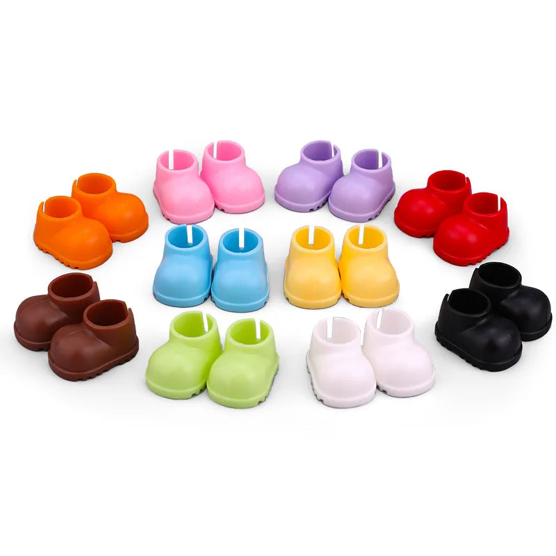For 17cm Labubu V1 V2 V3 Fashion Color Rain Shoes Raincoat 10cm Cotton Doll Cute Shoes Doll Changing Accessories