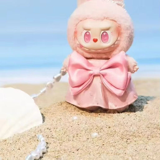 Pink Mokoko Labubu with Bow 4th Generation Pop Mart Series