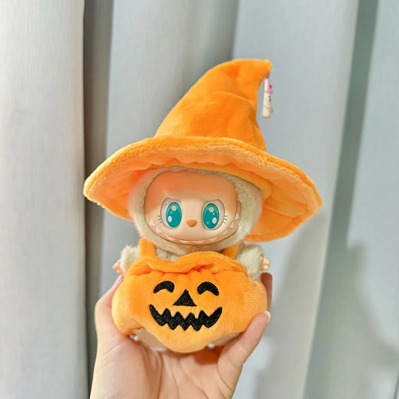 17cm Kawaii Plush Doll Clothes Outfit Accessories for Korea Kpop Exo Labubu Dolls Pumpkin Set Clothing DIY Christmas Gift