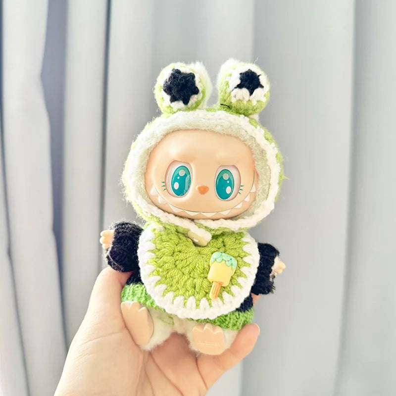 17cm Kawaii Plush Doll Clothes Outfit Accessories for Korea Kpop Exo Labubu Dolls Pumpkin Set Clothing DIY Christmas Gift