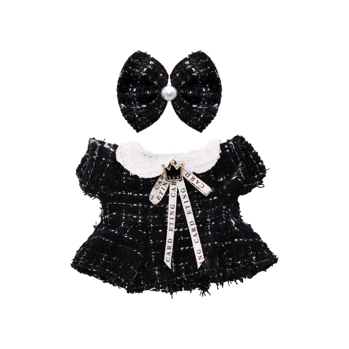 5-Pack Clothes Set Designed for Labubu Clothes with Accessories Set, Includes 6 Mini Accessories, Display Bag, Clothes Rack, Headphones, Camera, Sunglasses, Shoes Accessories for Labubu - Style A