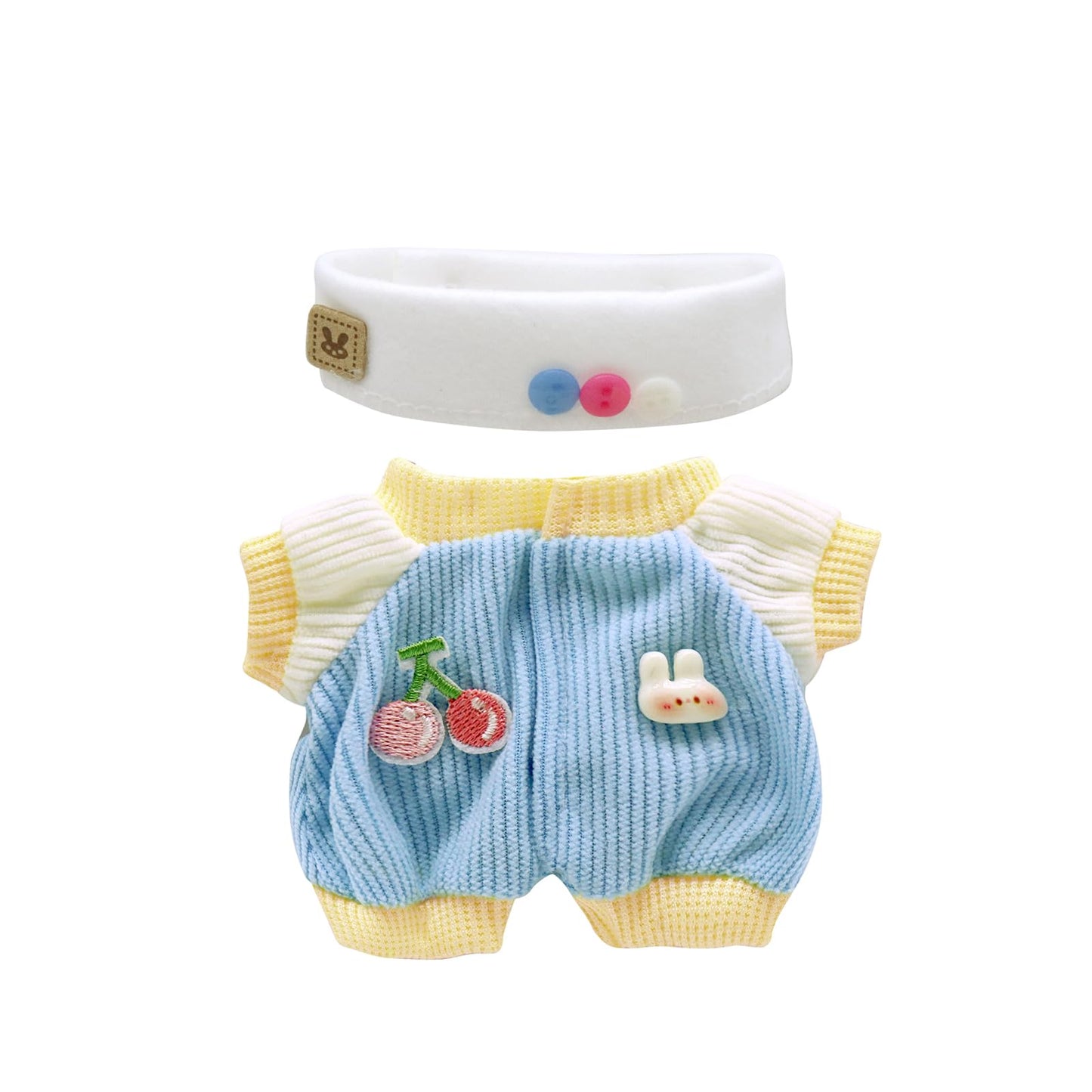 5-Pack Clothes Set Designed for Labubu Clothes with Accessories Set, Includes 6 Mini Accessories, Display Bag, Clothes Rack, Headphones, Camera, Sunglasses, Shoes Accessories for Labubu - Style A