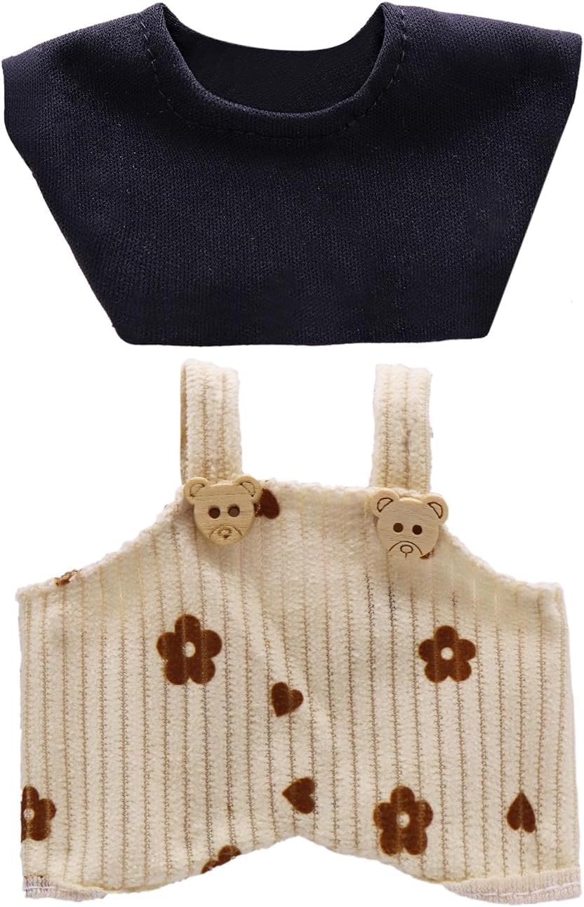 5-Pack Clothes Set Designed for Labubu Clothes with Accessories Set, Includes 6 Mini Accessories, Display Bag, Clothes Rack, Headphones, Camera, Sunglasses, Shoes Accessories for Labubu - Style A