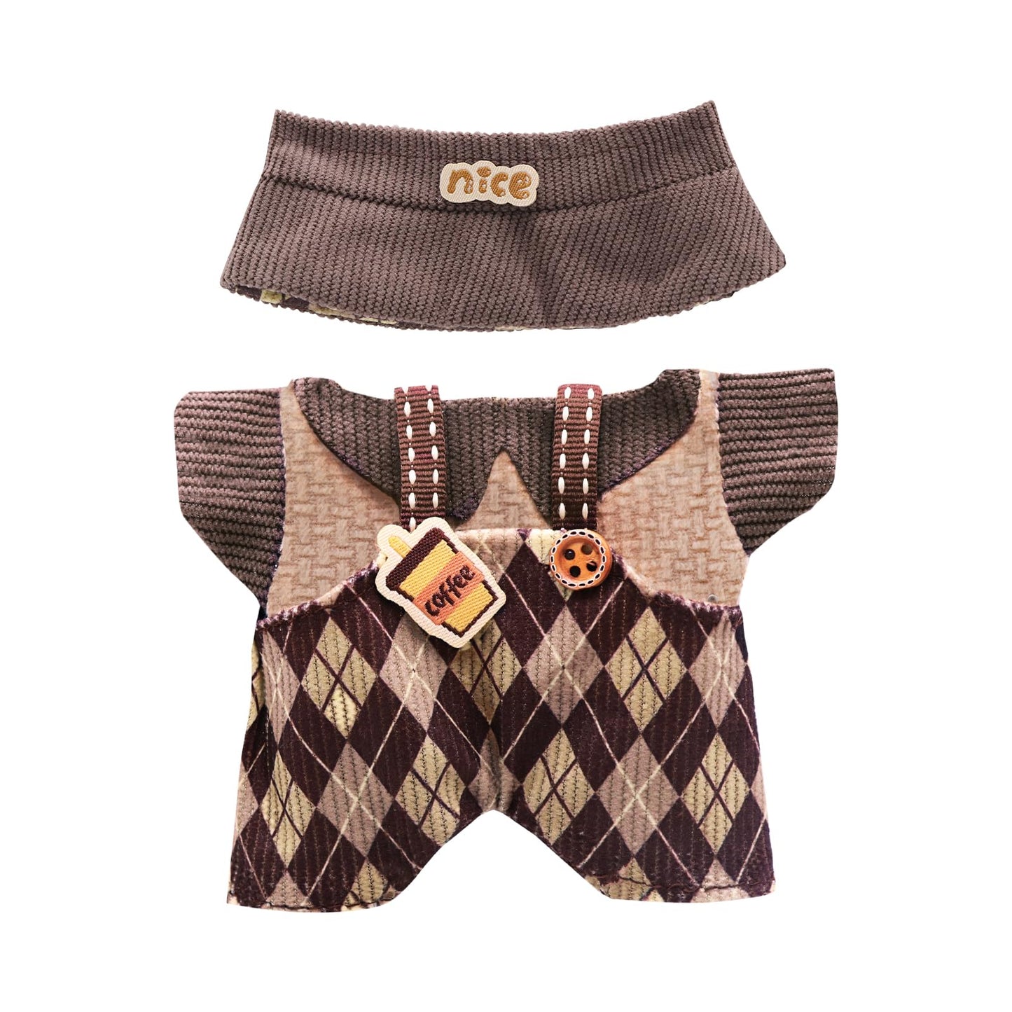 5-Pack Clothes Set Designed for Labubu Clothes with Accessories Set, Includes 6 Mini Accessories, Display Bag, Clothes Rack, Headphones, Camera, Sunglasses, Shoes Accessories for Labubu - Style A