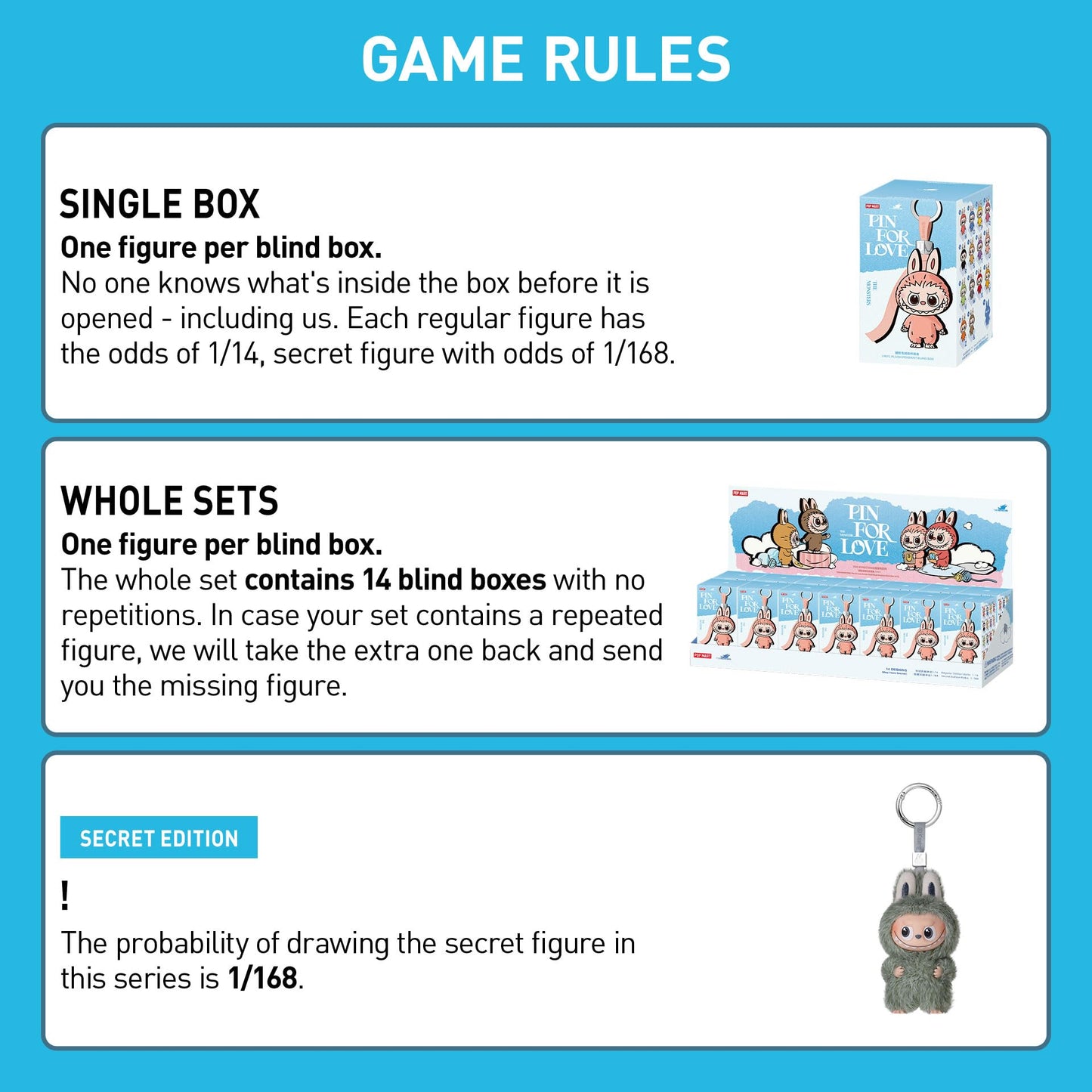 POP MART The Monsters Pin for Love Series-Vinyl Plush Blind Box (N-Z), Labubu Collectible Toys, Holiday Birthday Gifts for Girls and Boys, Single Box