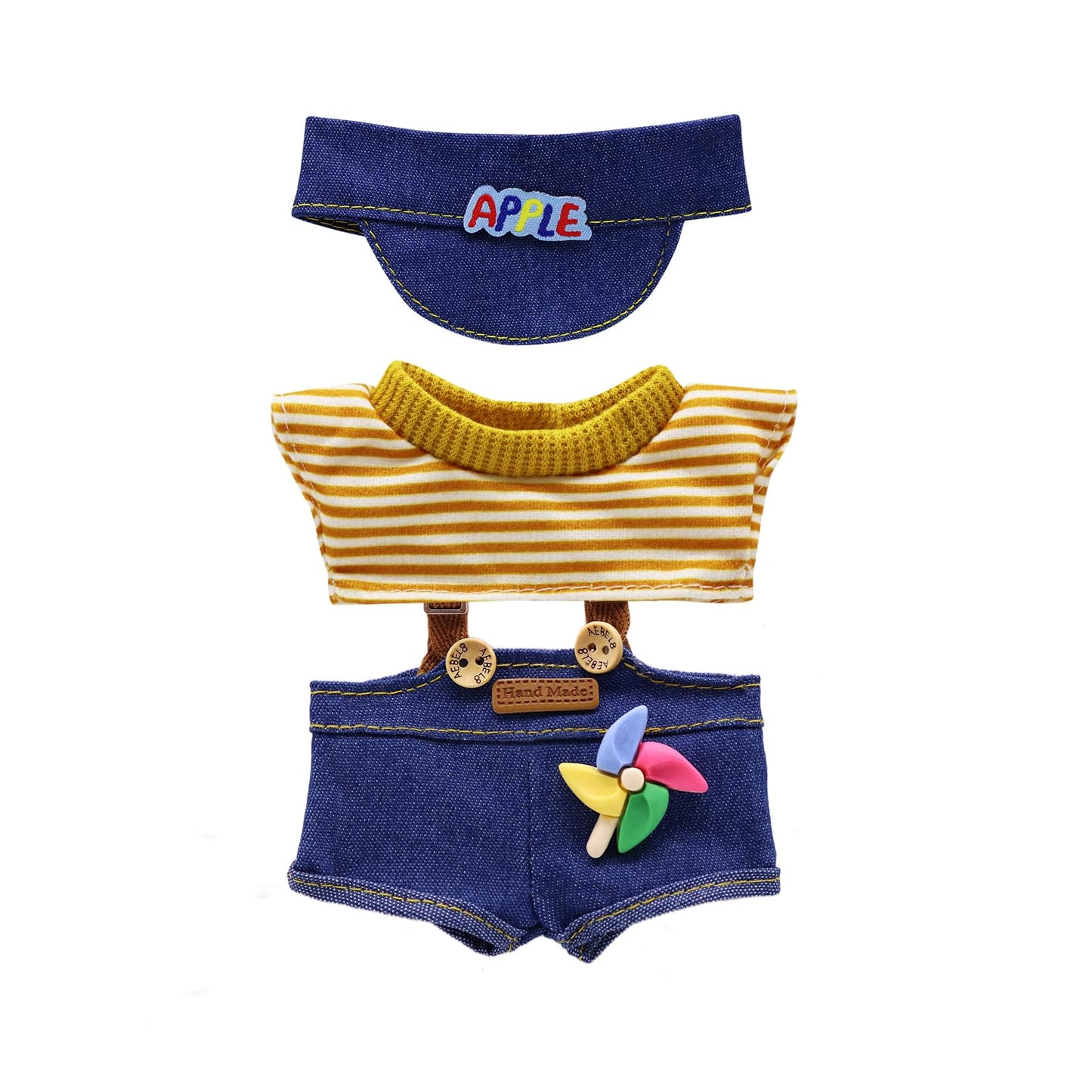 5-Pack Clothes Set Designed for Labubu Clothes with Accessories Set, Includes 6 Mini Accessories, Display Bag, Clothes Rack, Headphones, Camera, Sunglasses, Shoes Accessories for Labubu - Style A