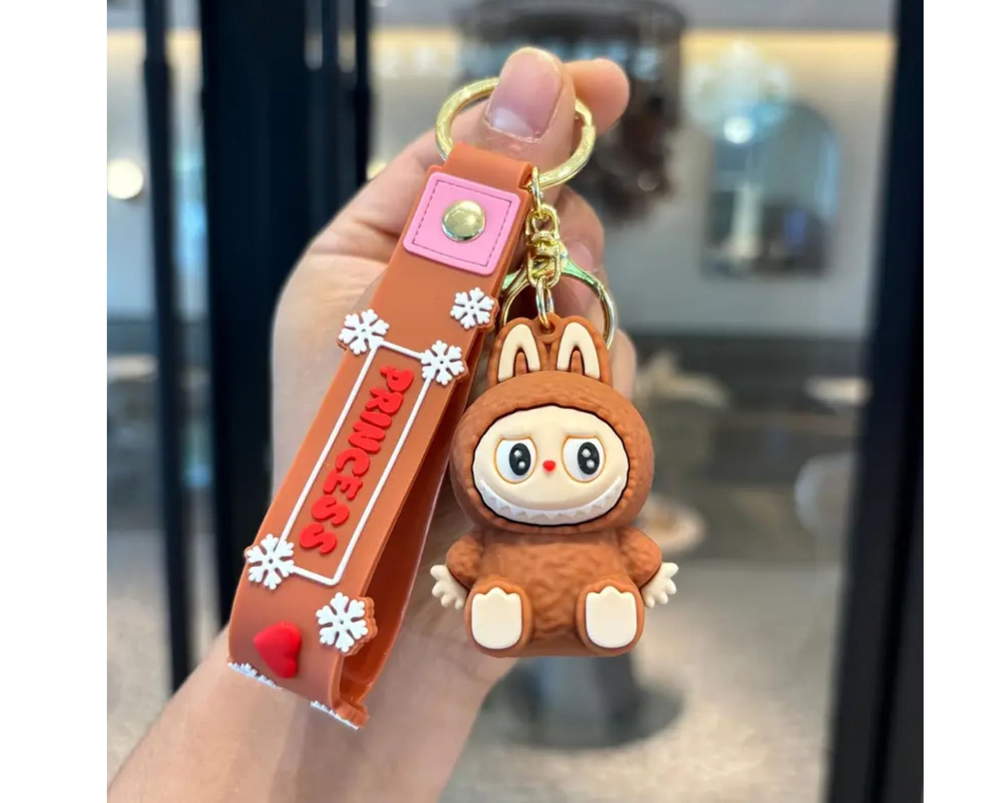 2Pcs Cute La bubu Keychains – Cool Pendant Accessories, Kawaii Key Ring for Purse, Backpack, Car Charms for Women & Kids