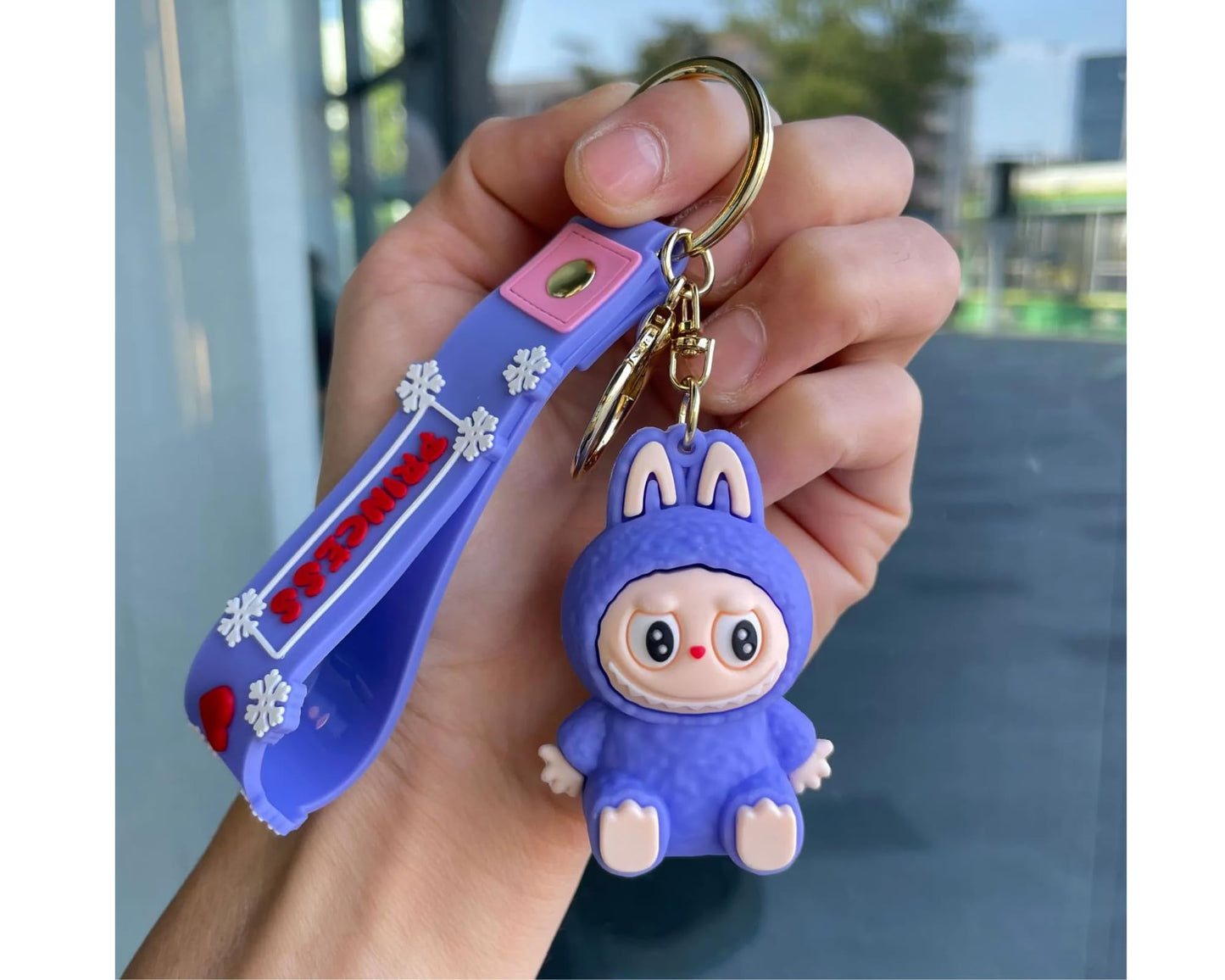 2Pcs Cute La bubu Keychains – Cool Pendant Accessories, Kawaii Key Ring for Purse, Backpack, Car Charms for Women & Kids