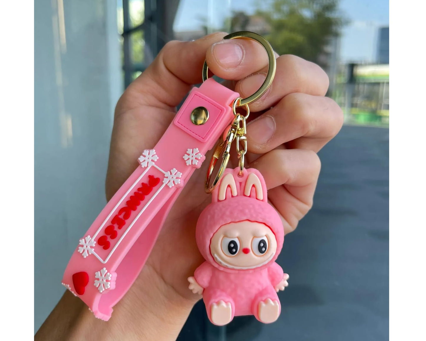 2Pcs Cute La bubu Keychains – Cool Pendant Accessories, Kawaii Key Ring for Purse, Backpack, Car Charms for Women & Kids