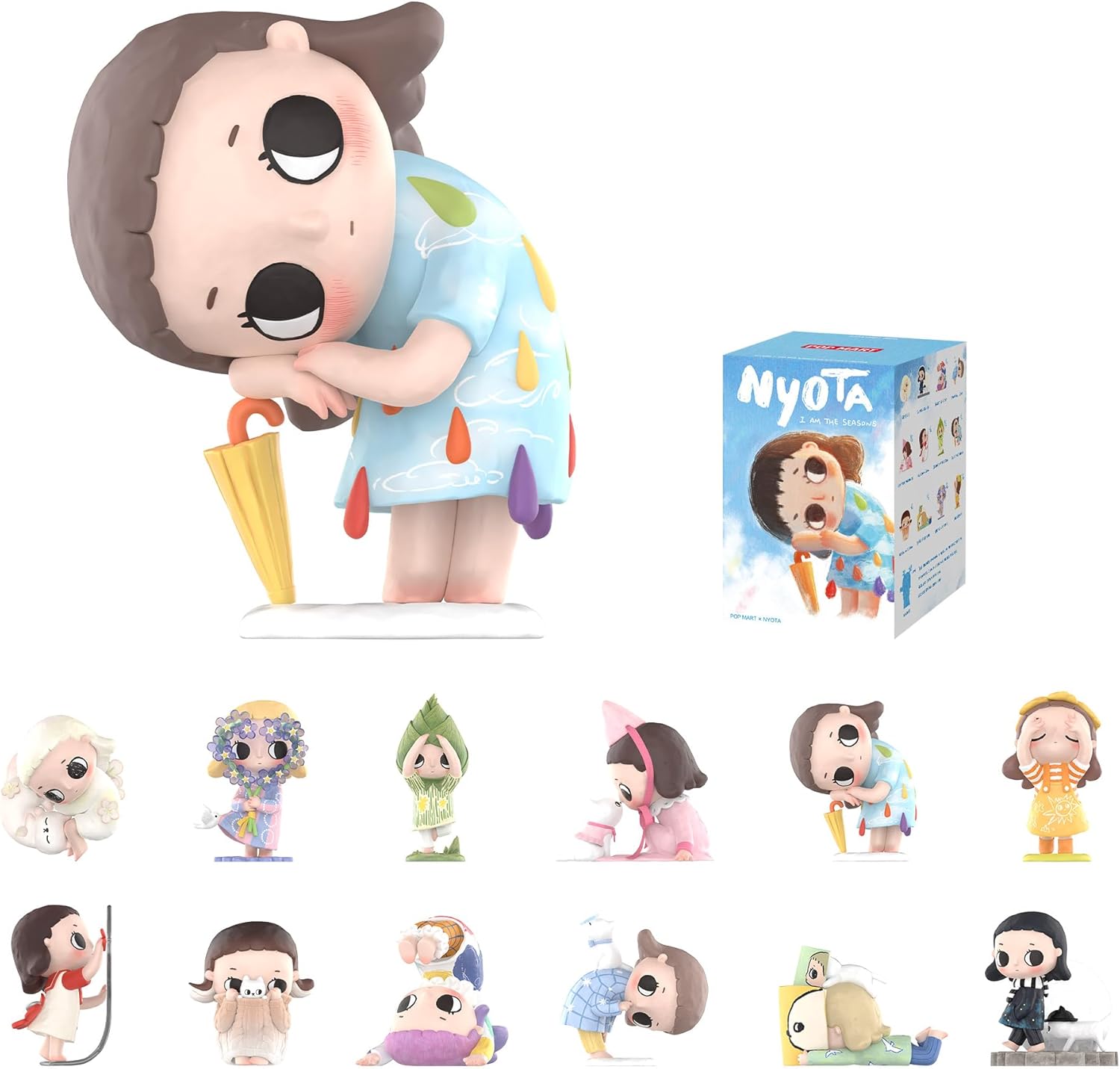 POP MART Nyota I Am The Seasons Series Blind Box Figures, Random Design Action Figures Collectible Toys Home Decorations, Holiday Birthday Gifts for Girls and Boys, Single Box