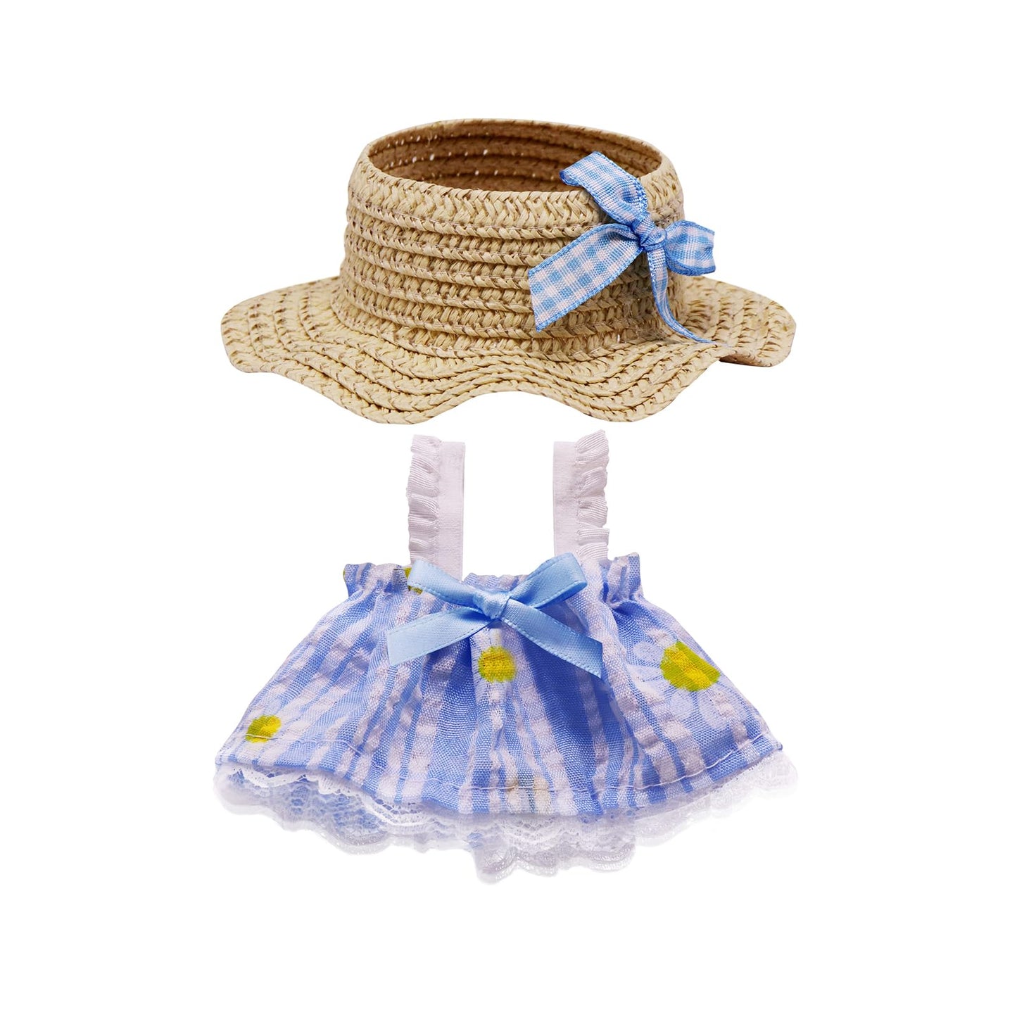 5-Pack Clothes Set Designed for Labubu Clothes with Accessories Set, Includes 6 Mini Accessories, Display Bag, Clothes Rack, Headphones, Camera, Sunglasses, Shoes Accessories for Labubu - Style A