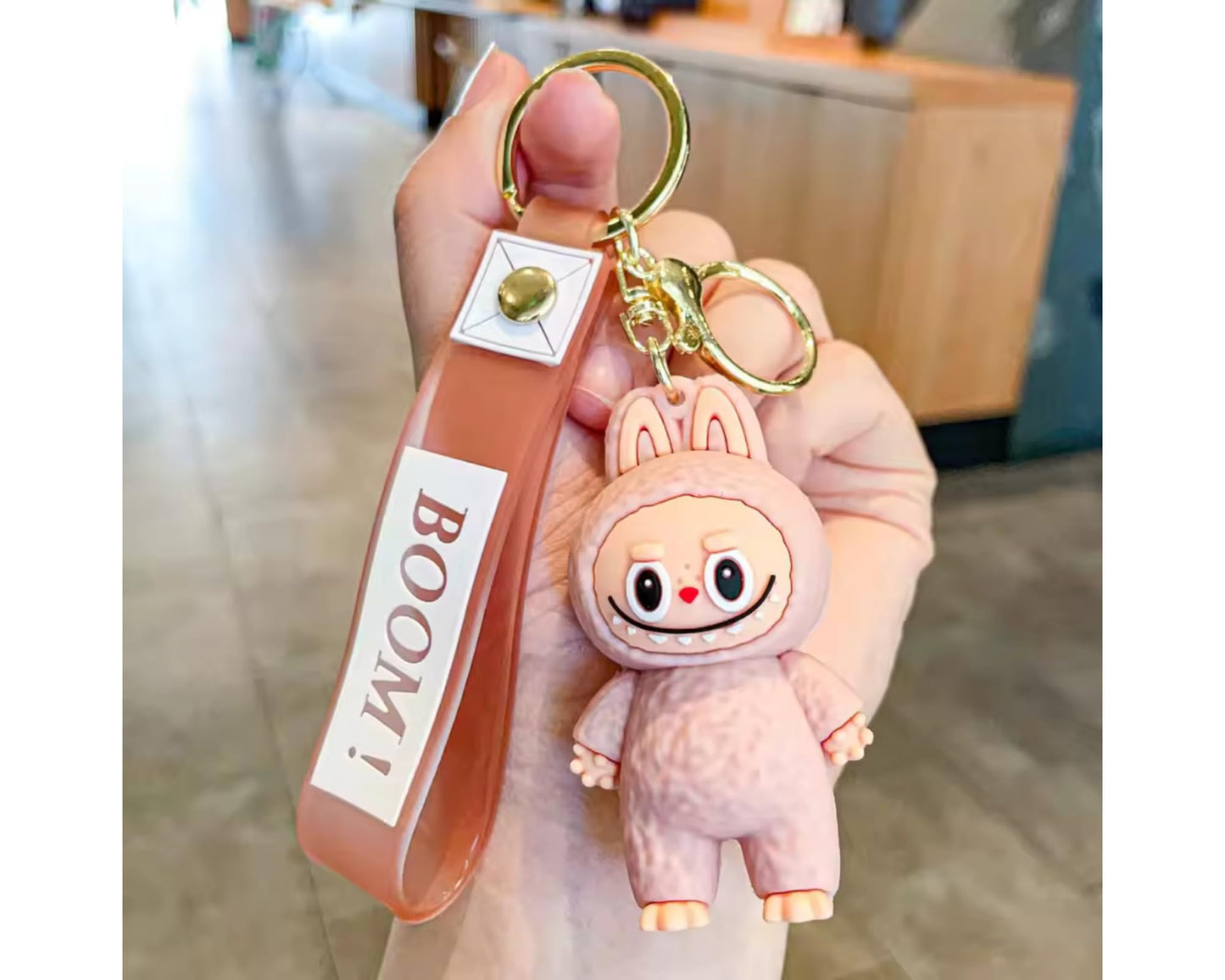 2Pcs Cute La bubu Keychains – Cool Pendant Accessories, Kawaii Key Ring for Purse, Backpack, Car Charms for Women & Kids