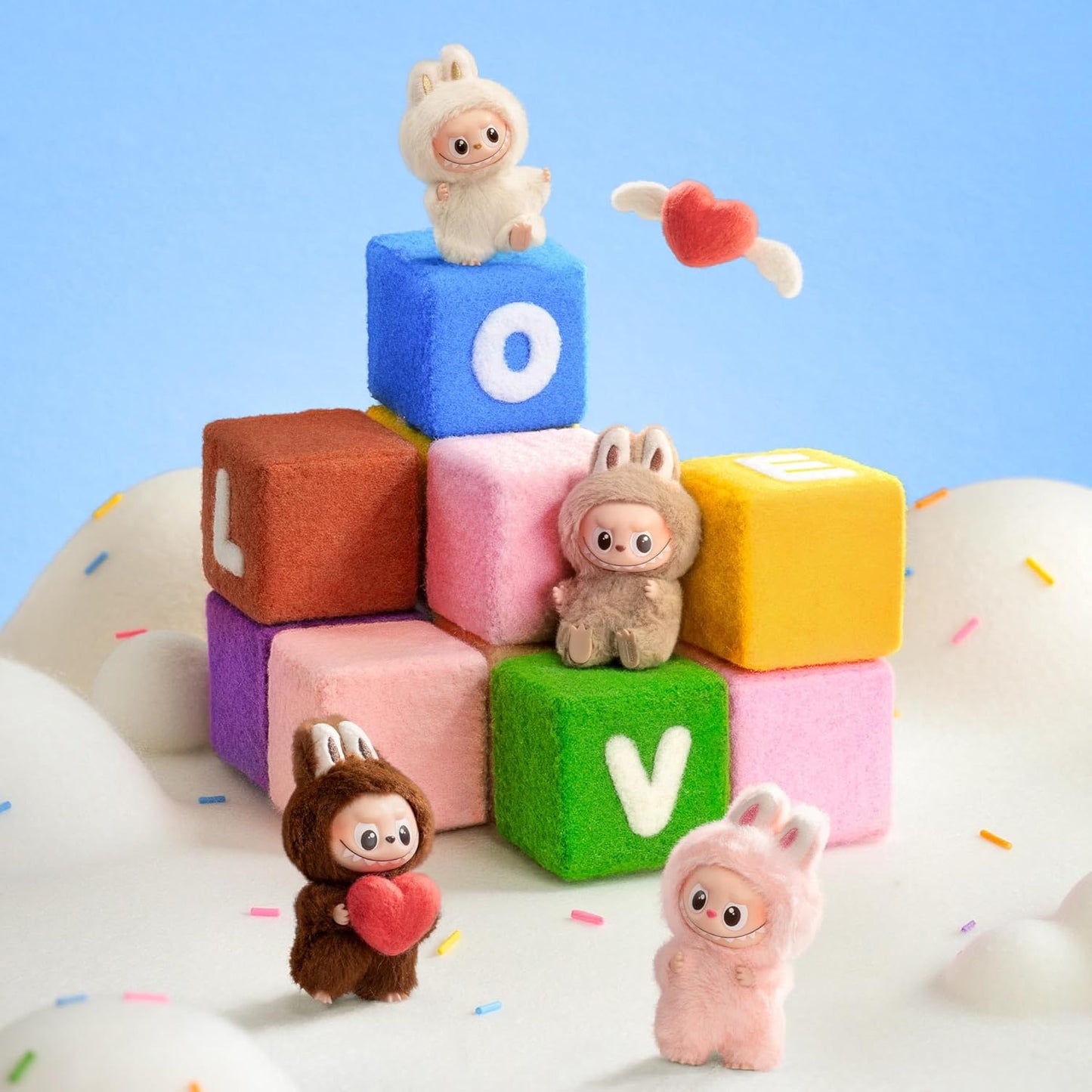 POP MART The Monster PIN for Love Series - Vinyl Plush Pendant Blind Box (A-M), Labubu Collectible Toys, Holiday Birthday Gifts for Girls and Boys, Single Box