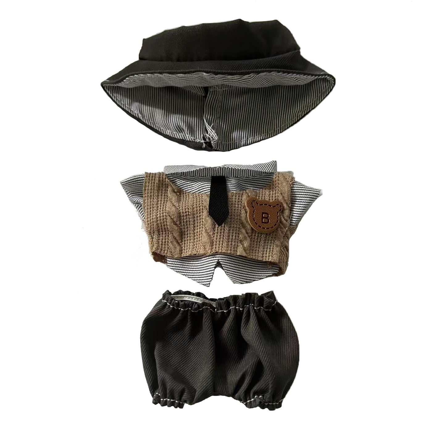 5-Pack Clothes Set Designed for Labubu Clothes with Accessories Set, Includes 6 Mini Accessories, Display Bag, Clothes Rack, Headphones, Camera, Sunglasses, Shoes Accessories for Labubu - Style A