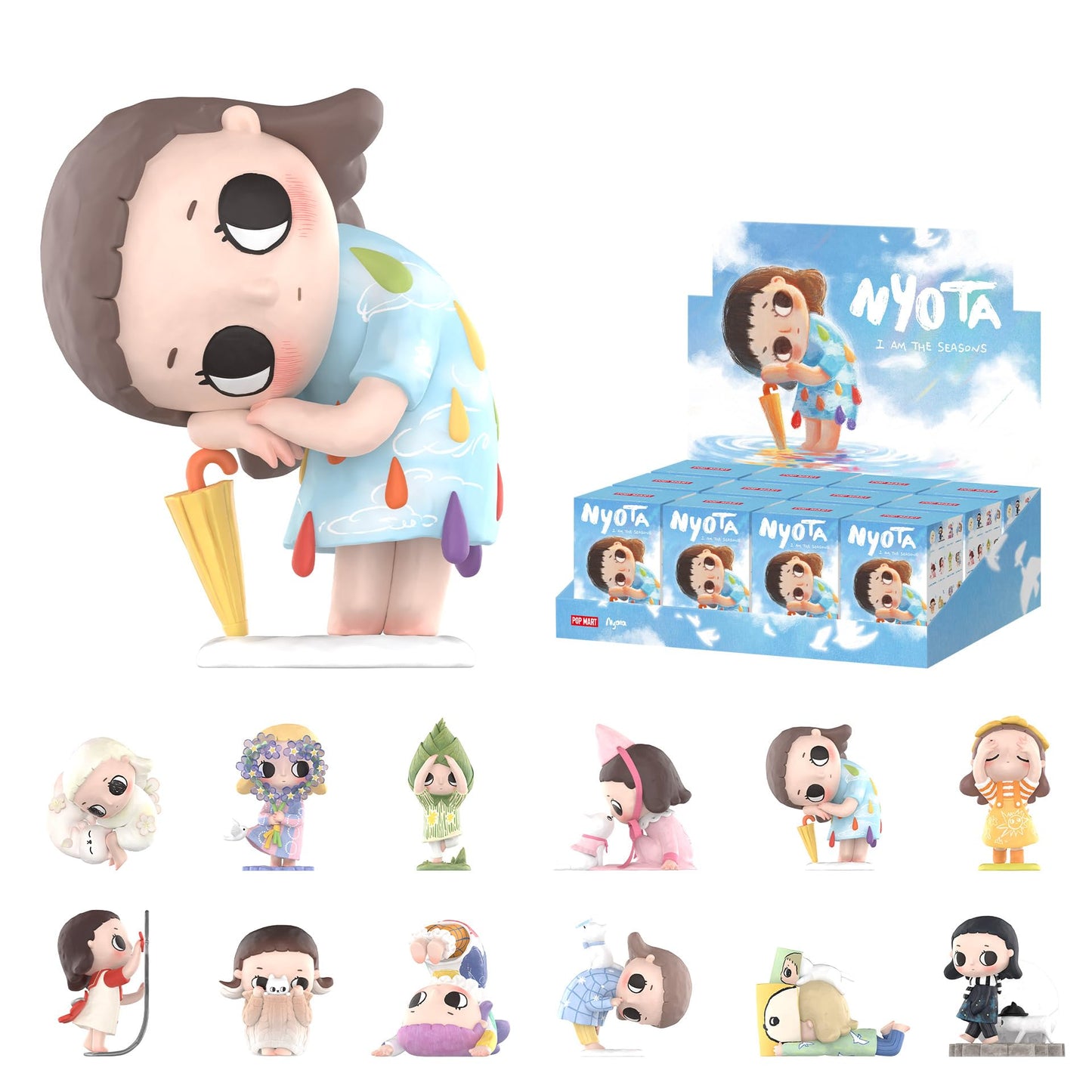 POP MART Nyota I Am The Seasons Series Blind Box Figures, Random Design Action Figures Collectible Toys Home Decorations, Holiday Birthday Gifts for Girls and Boys, Single Box