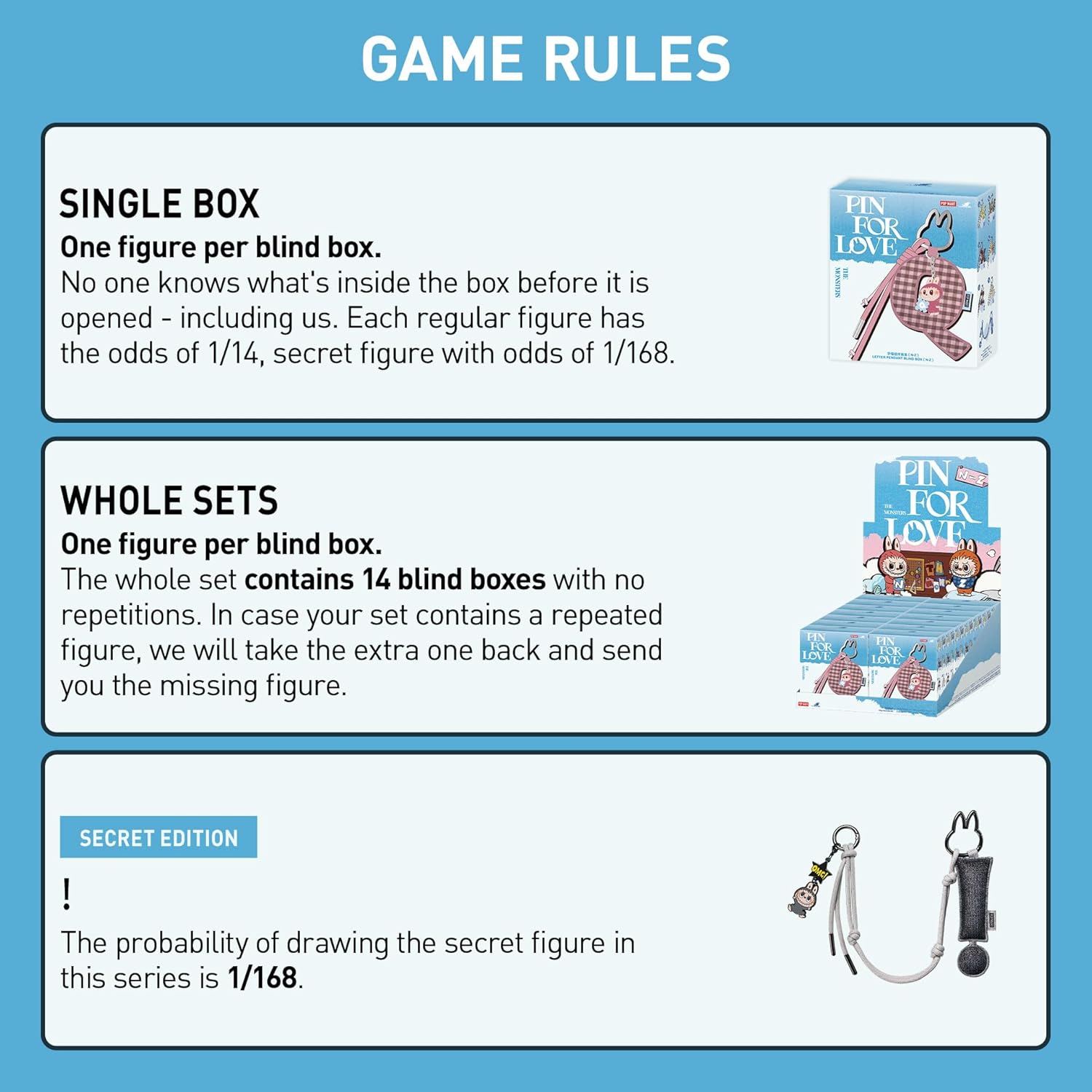 THE MONSTERS Pin for Love Series- Letter Pendant Blind Box (N-Z)