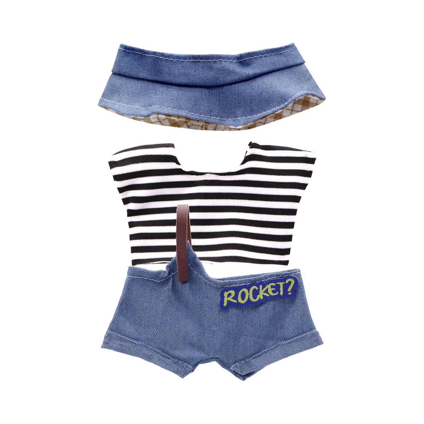 5-Pack Clothes Set Designed for Labubu Clothes with Accessories Set, Includes 6 Mini Accessories, Display Bag, Clothes Rack, Headphones, Camera, Sunglasses, Shoes Accessories for Labubu - Style A