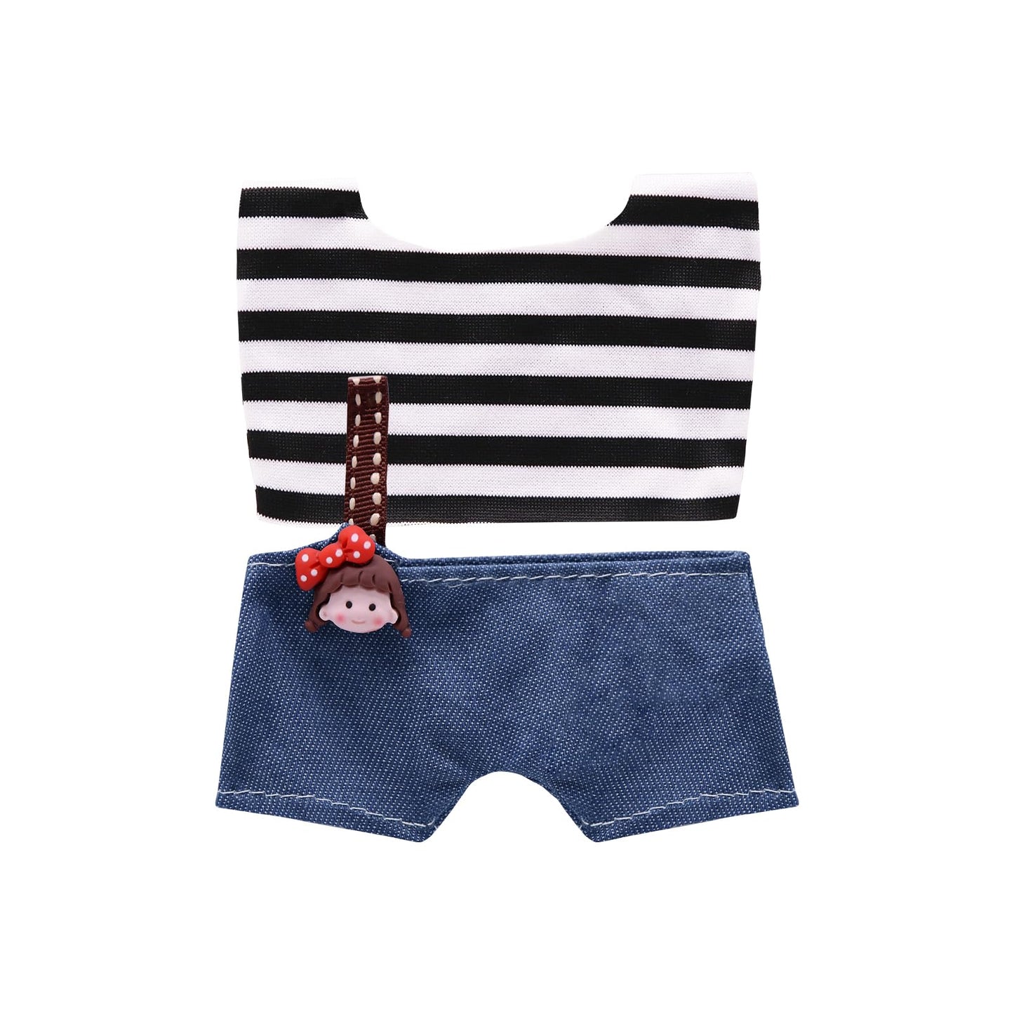 5-Pack Clothes Set Designed for Labubu Clothes with Accessories Set, Includes 6 Mini Accessories, Display Bag, Clothes Rack, Headphones, Camera, Sunglasses, Shoes Accessories for Labubu - Style A