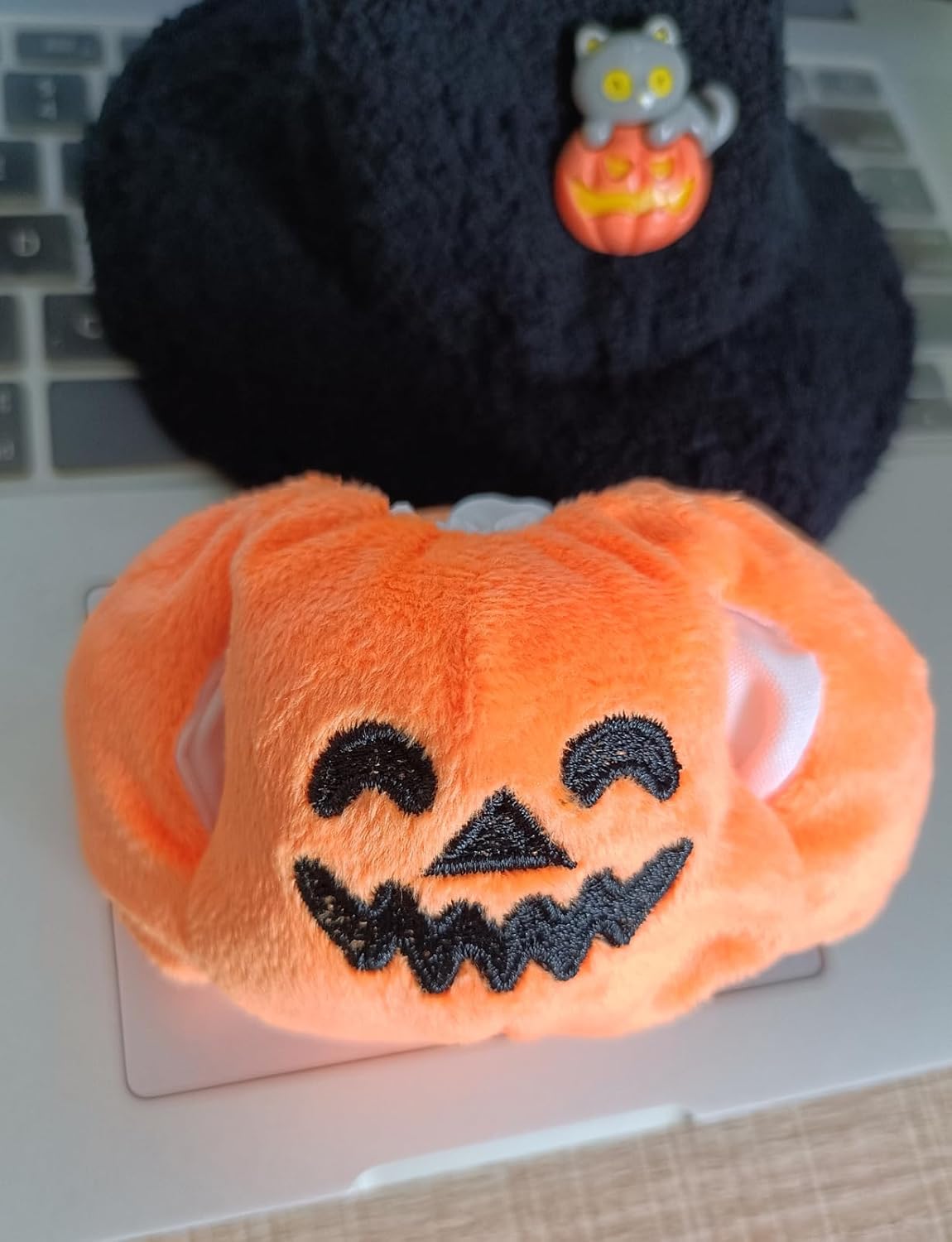 Doll Outfit Clothes Set for 17cm Dolls, Premium Fashion Hat Overalls Sweater Bag Dress Jumpsuit for Dolls Accessories (NO Doll) (Halloween Pumpkin)