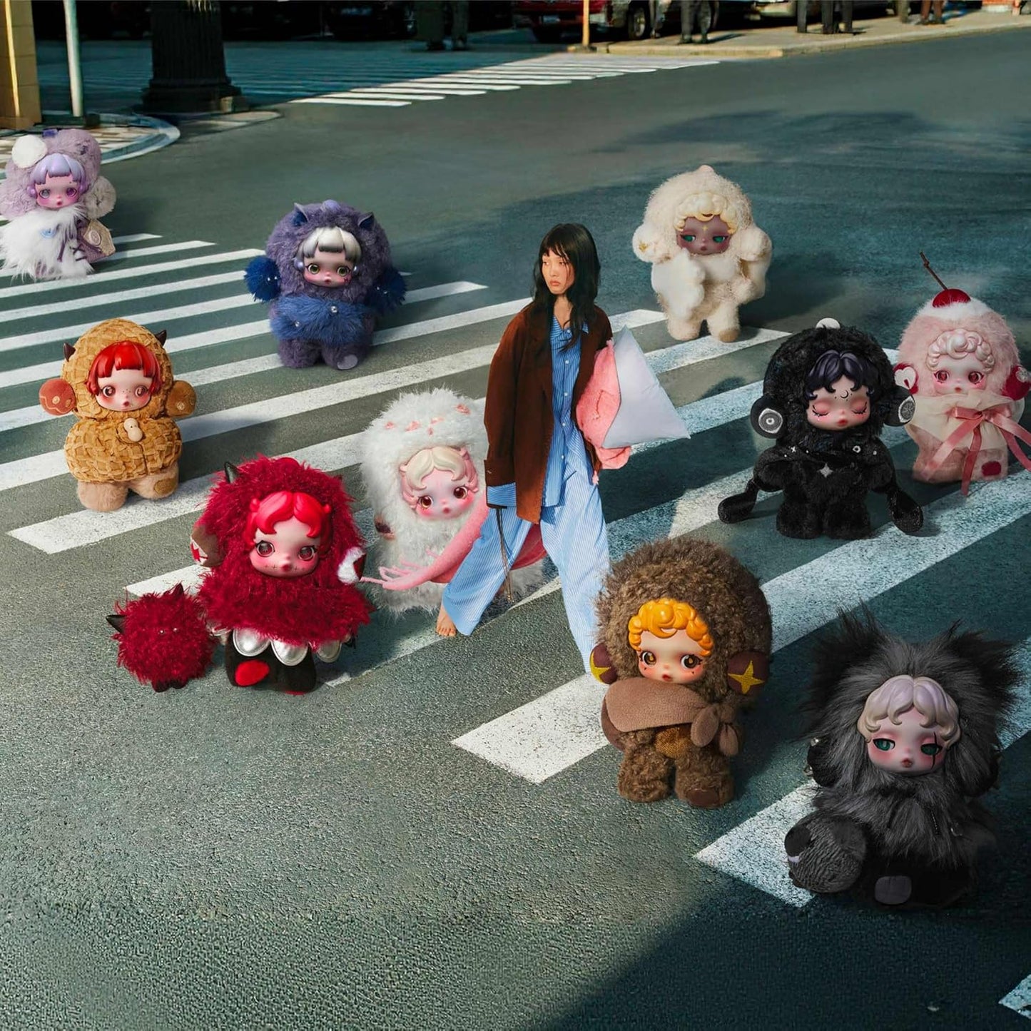 POP MART SKULLPANDA You Found Me! Series Plush Doll Pendant Blind Box Figures, Collectible Toys, Holiday Birthday Gifts for Girlfriend Daughter Girls and Boys, Single Box