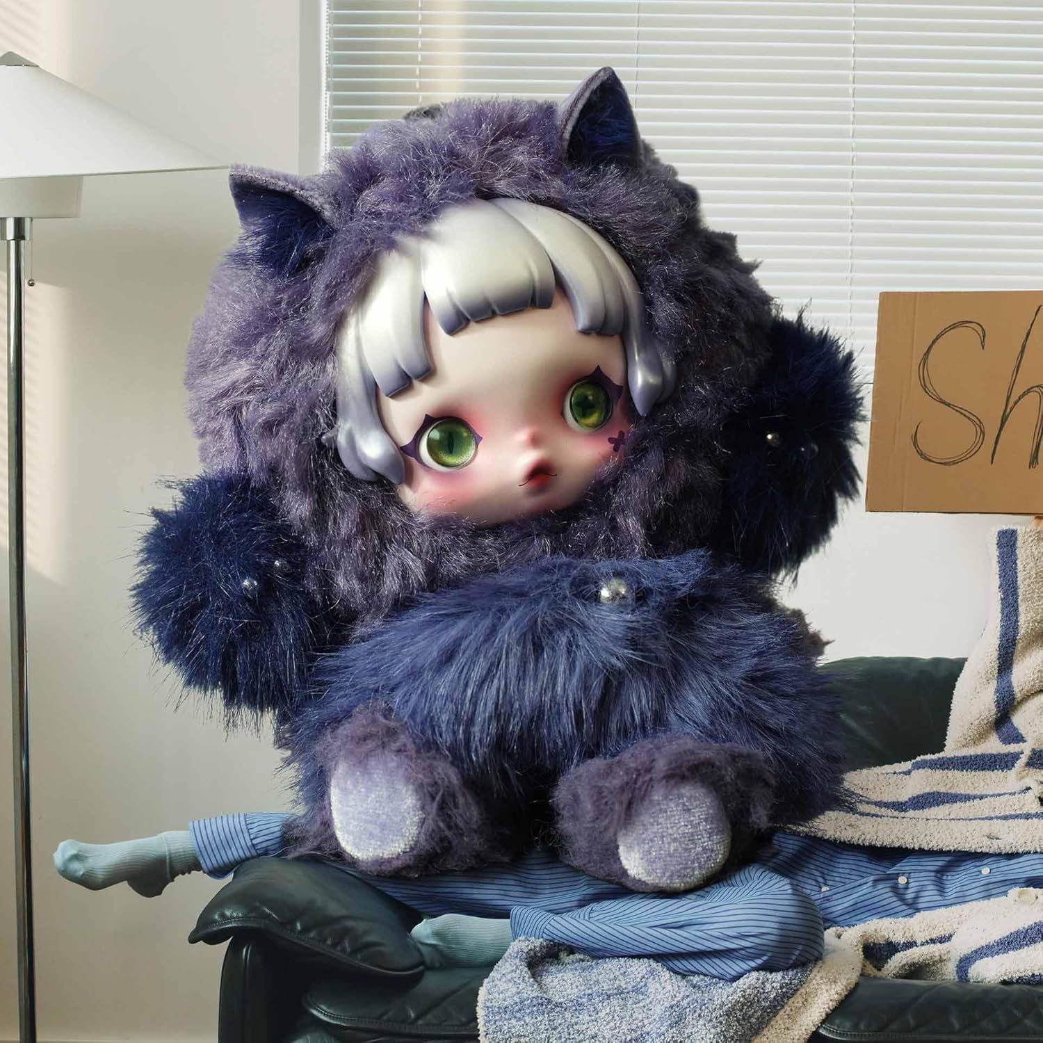 POP MART SKULLPANDA You Found Me! Series Plush Doll Pendant Blind Box Figures, Collectible Toys, Holiday Birthday Gifts for Girlfriend Daughter Girls and Boys, Single Box