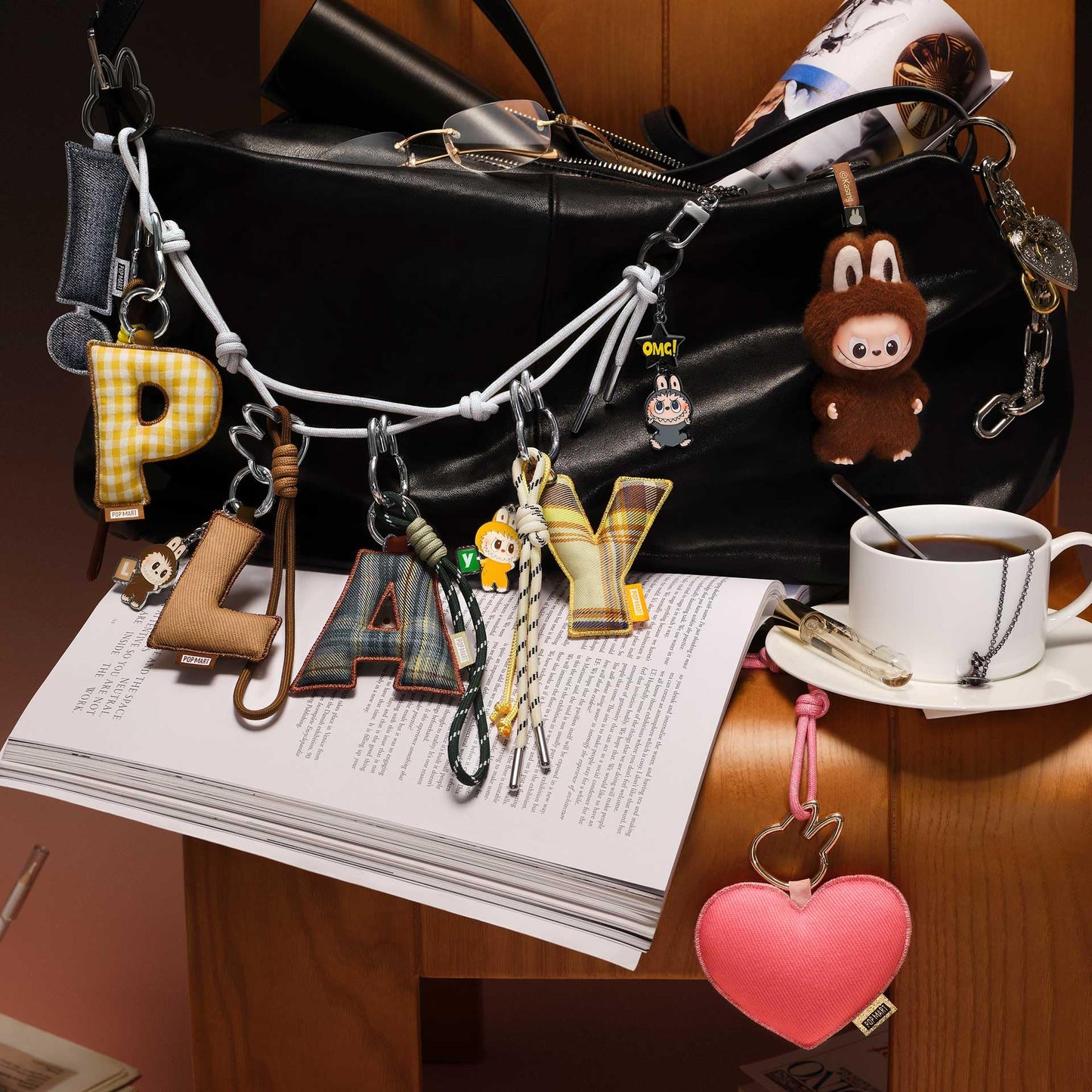 POP MART THE MONSTERS Pin for Love Series- Letter Pendant Blind Box (A-M)