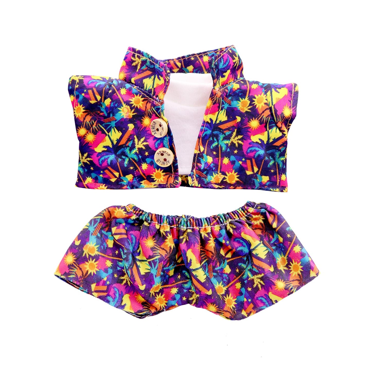 5-Pack Clothes Set Designed for Labubu Clothes with Accessories Set, Includes 6 Mini Accessories, Display Bag, Clothes Rack, Headphones, Camera, Sunglasses, Shoes Accessories for Labubu - Style A