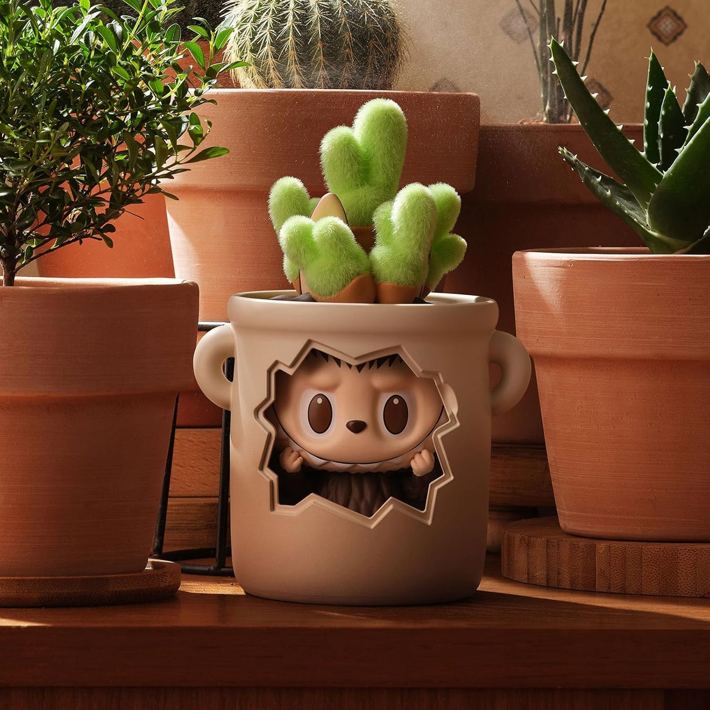 POP MART The Monsters Almost Hidden Series Blind Box Figures, Random Design Mystery Toys for Modern Home Decor, Collectible Toy Set for Desk Accessories, Single Box