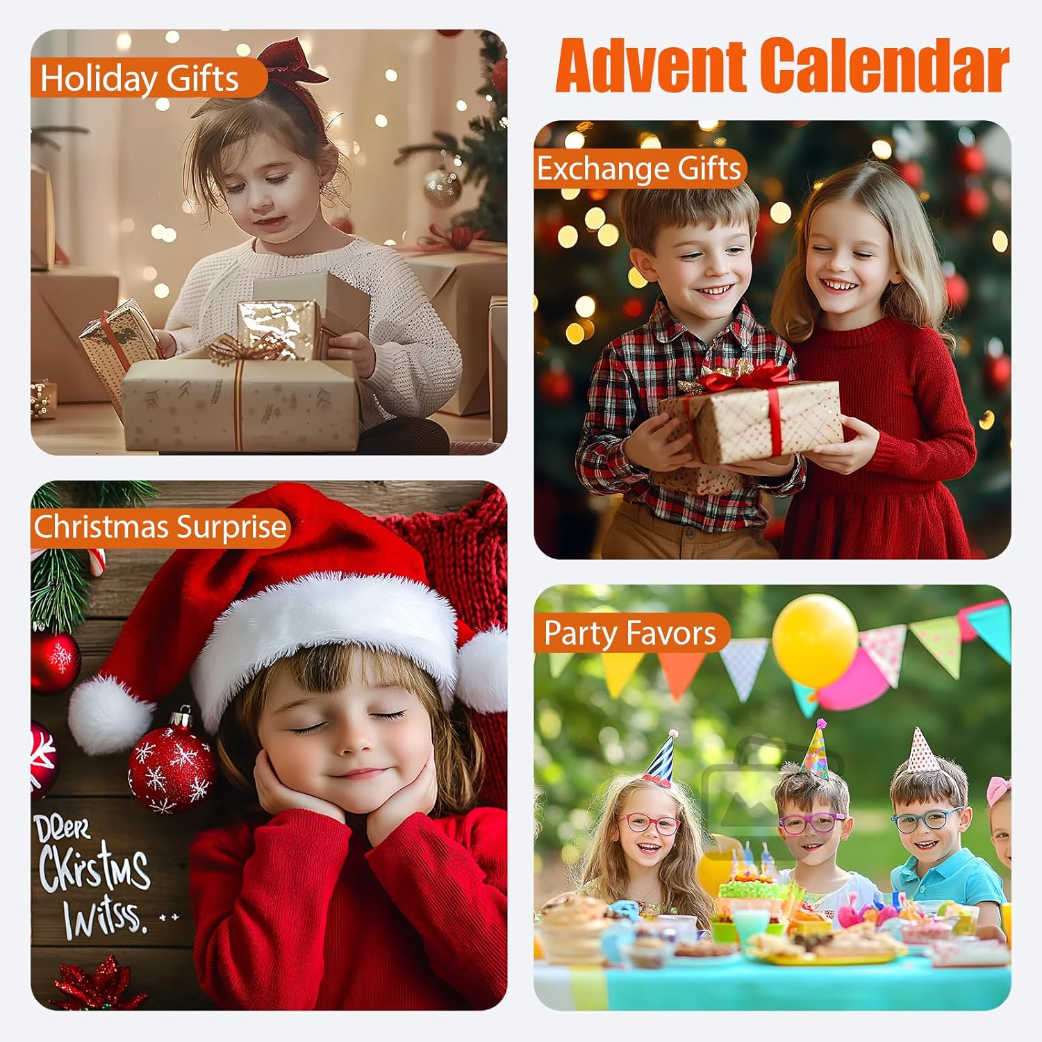 Advent Calendar 2025 for Kids,24-Day Christmas Countdown Calendar with, Collectible Surprises,Christmas Party Favors, Festive Gift Pack for Boys & Girls