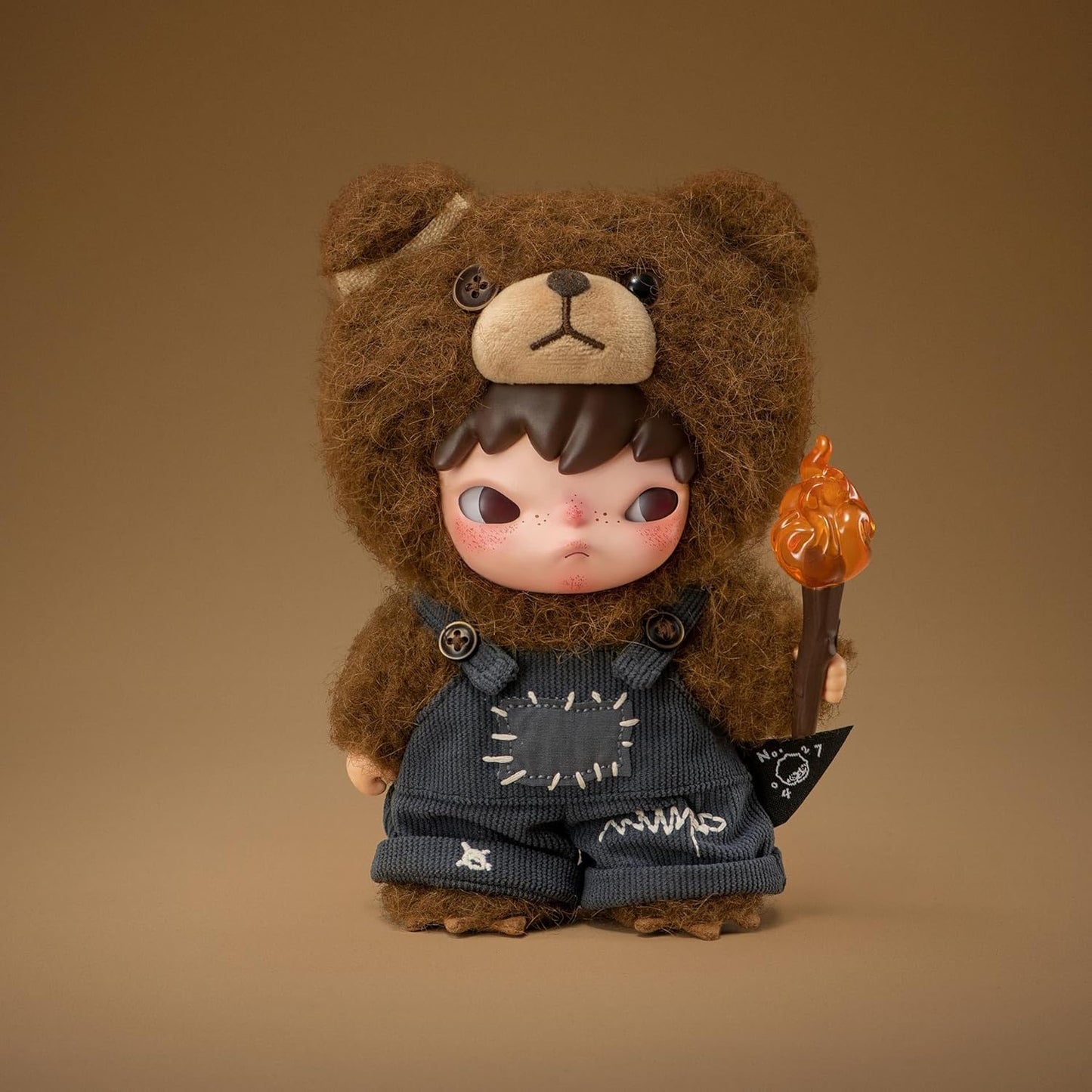 POP MART Hirono Living Wild-Fight for Joy Plush Doll 6.3 inches Collectible Toys Home Decorations, Holiday Birthday Gifts for Girls and Boys