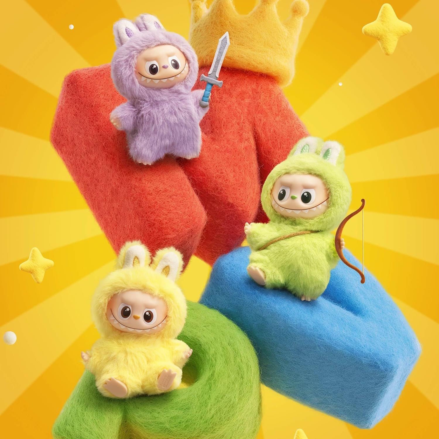 POP MART The Monster PIN for Love Series - Vinyl Plush Pendant Blind Box (A-M), Labubu Collectible Toys, Holiday Birthday Gifts for Girls and Boys, Single Box