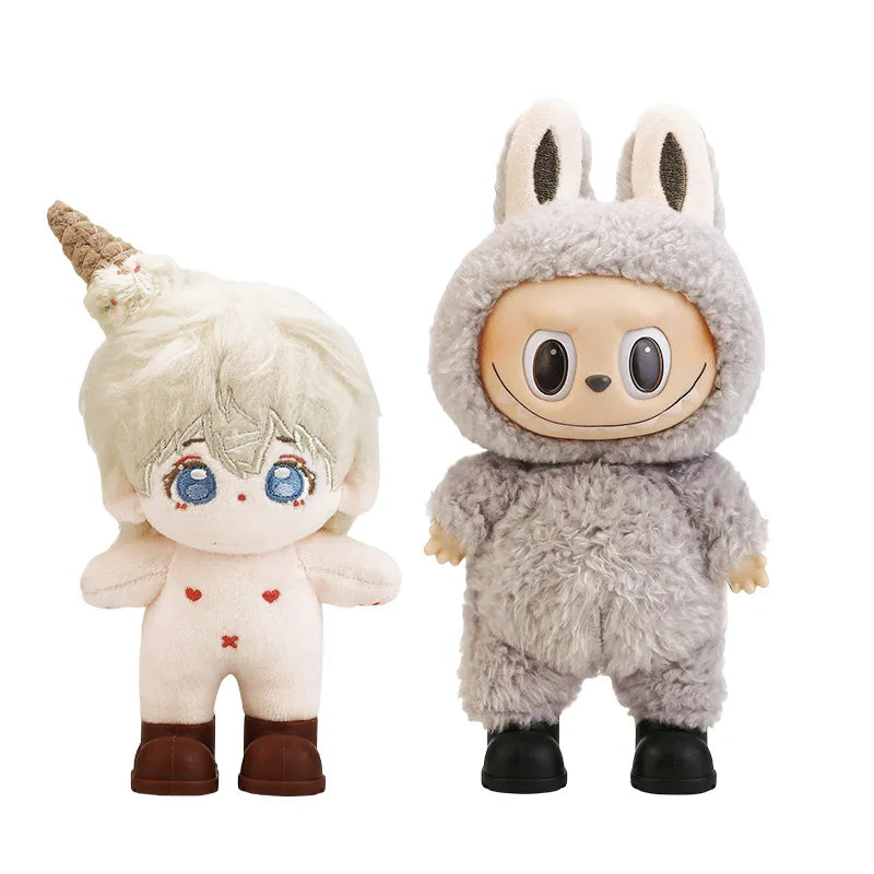 For 17cm Labubu V1 V2 V3 Fashion Color Rain Shoes Raincoat 10cm Cotton Doll Cute Shoes Doll Changing Accessories