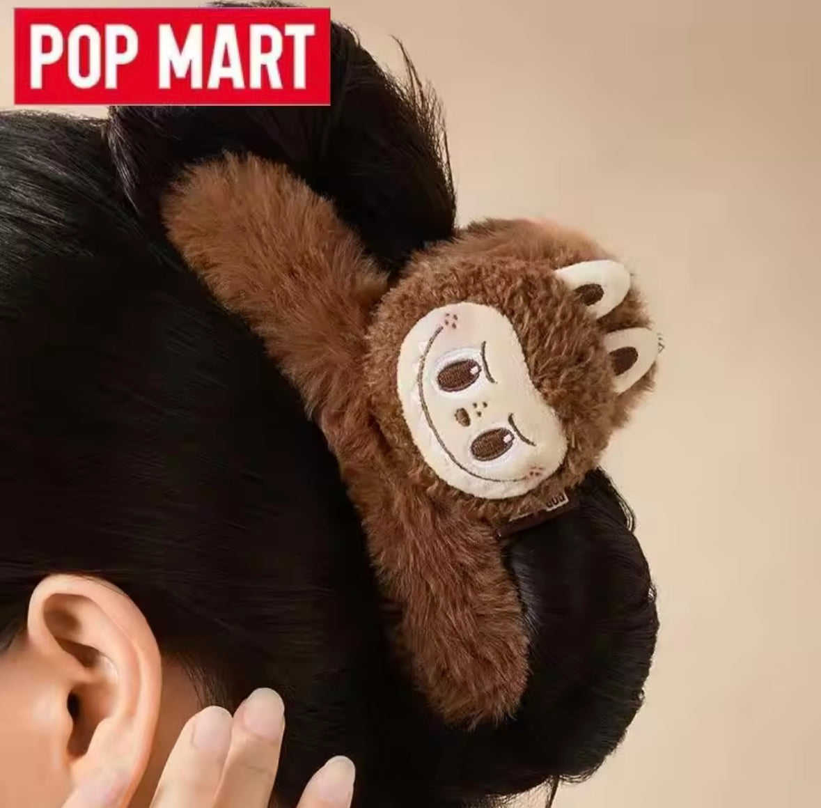 Labubu Plush Hairband for Girls Anime Cartoon Hair Accessories Fashion Kawaii Hairband Ponytail Clips Friends Gifts