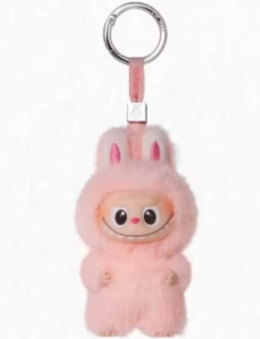 Mini Labubu Keychain – Cute Pompom Plush Bag Charm