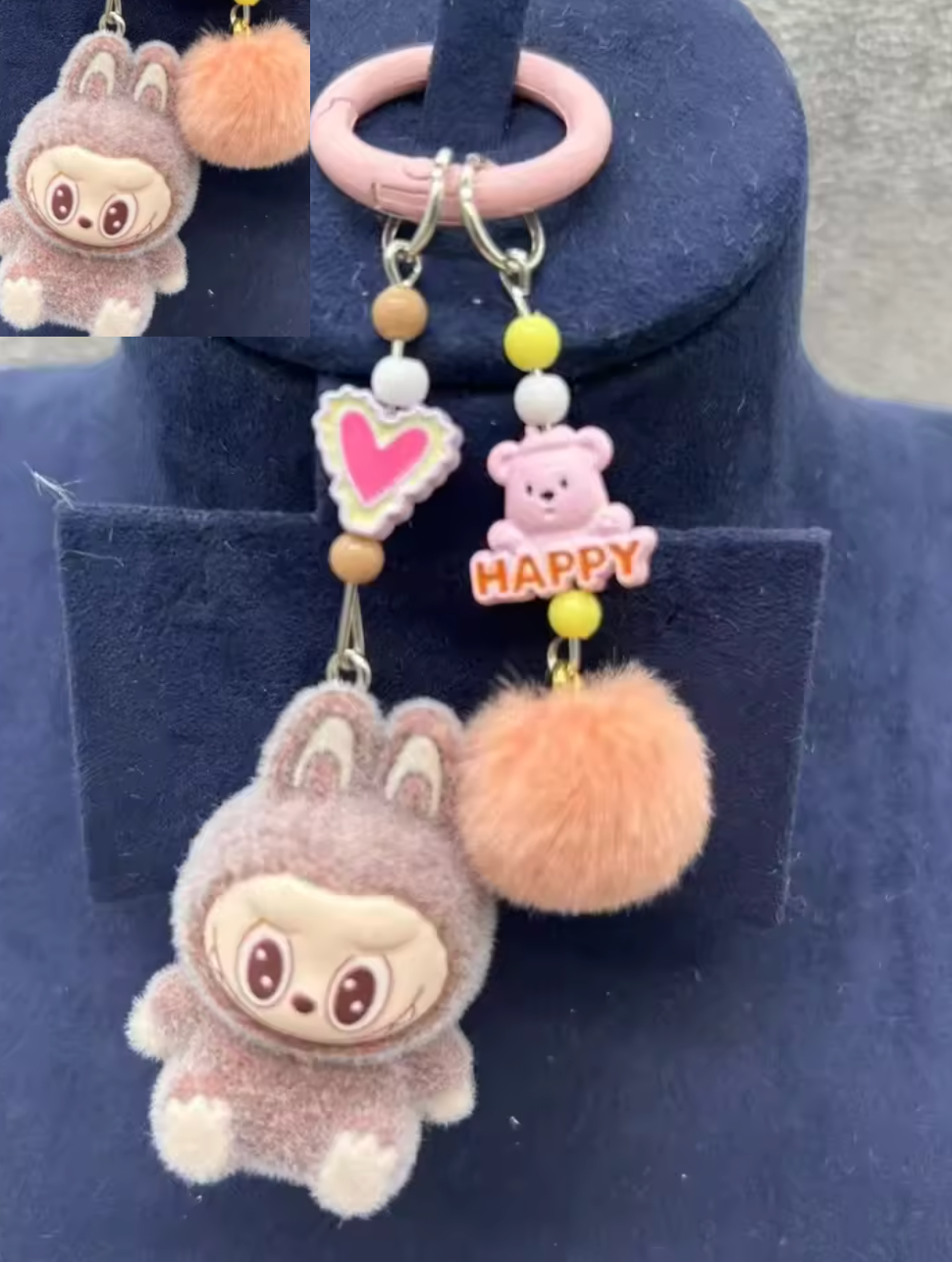 Cute Keychain Cartoon Key Chain for Bag Charms Handbag Purse Backpack Accessories -Gift for Women Girl