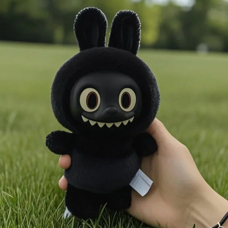 All Black Labubu plush sealed front view
