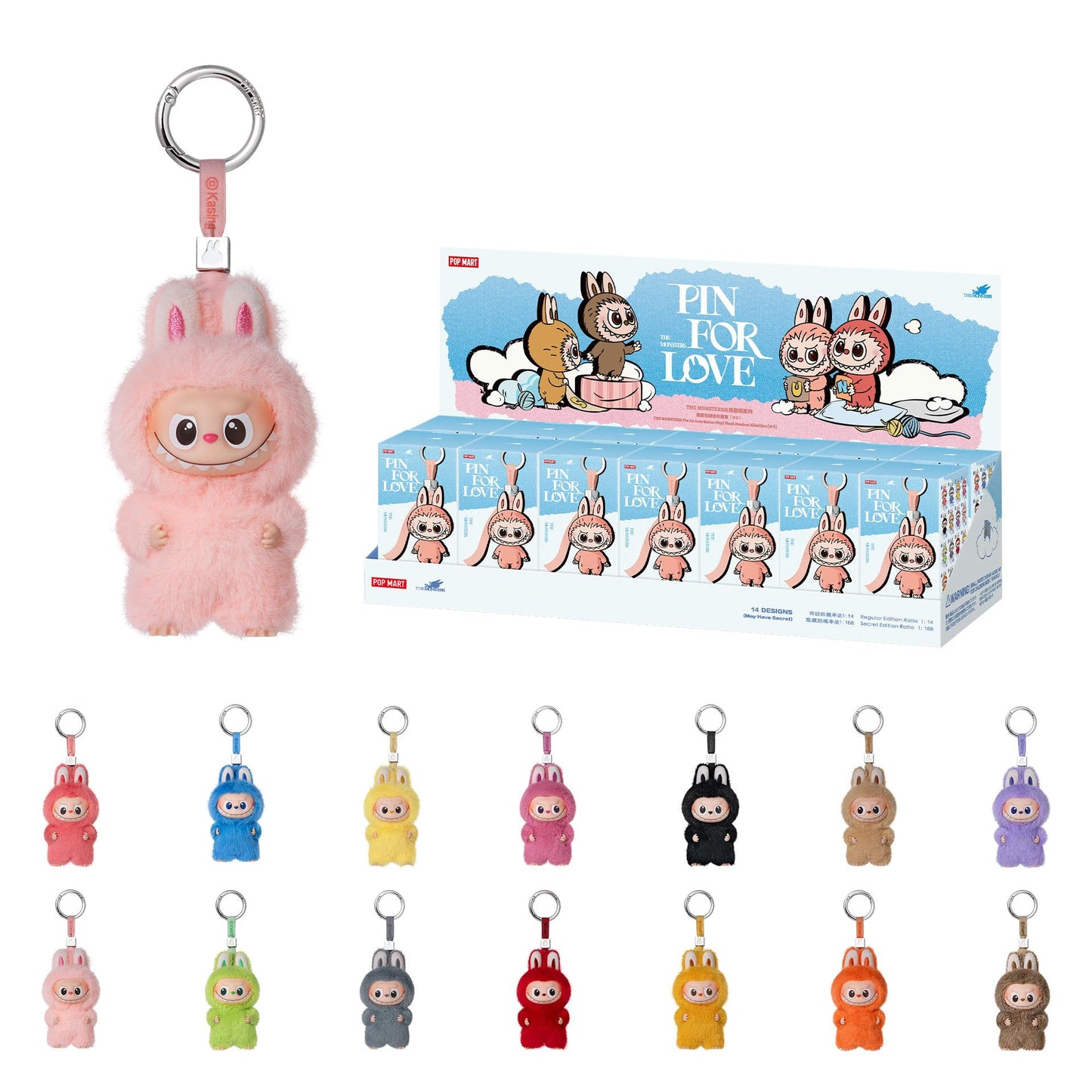 Labubu Pin for Love N-Z vinyl plush blind box keychain by Pop Mart